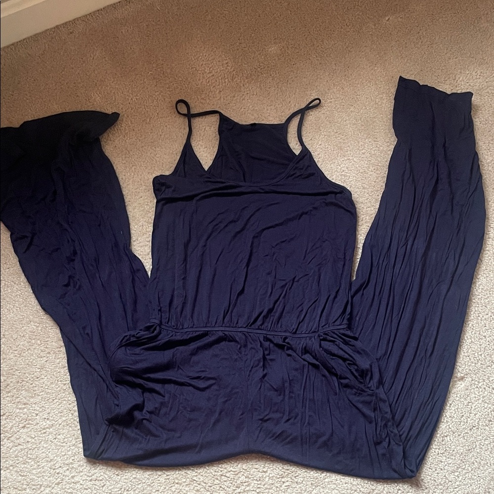 Navy Sleeveless Jumpsuit